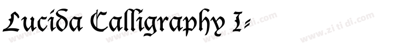 Lucida Calligraphy I字体转换